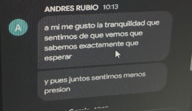 Andres Rubio comparte la tranquilidad de operar con claridad